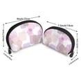 thumbnail image 2 of YFYANG 2 Piece Women's Portable Makeup Bags, Purple Watercolor Geometric Squares Clutch Travel Toilet Bags Cosmetic Organizer, 2 of 7