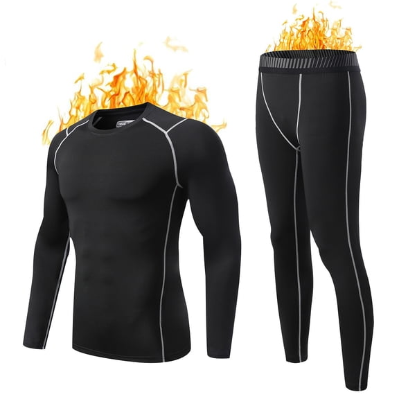 Bmisegm Mens Thermal Underwear Mens Thickening and Quick Heating Clothing Pant Set Thermal Underwear for Women Grey L