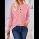thumbnail image 5 of Camisas de Larga para Mujer, Moda de Otoño, Blusas Informales Formales, Camisetas Henley de Moda, Ropa de Trabajo Rosa 5XL, 5 of 9