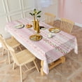 thumbnail image 6 of Pink Floral and Lace Pattern Rectangle Tablecloth 60"x120",Waterproof Polyester Rectangle Table Cloth, Wipeable Spillproof Polyester Tablecloth for Dining, Camping, Indoor and Outdoor, 6 of 6