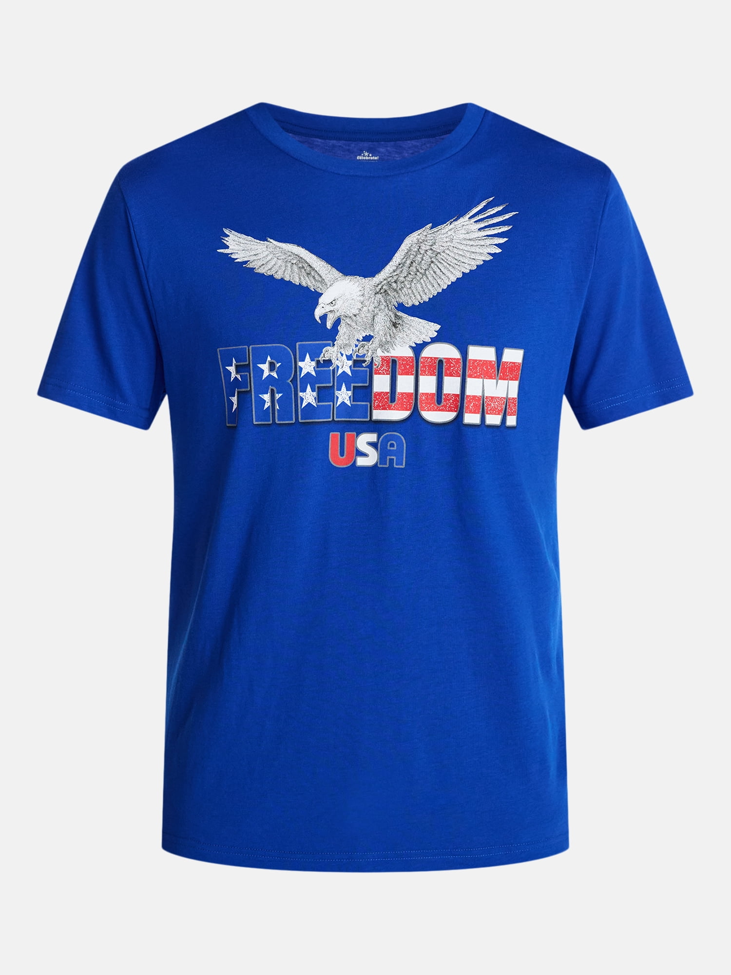 Americana Men's and Big Men's Freedom Eagle Graphic Tee Shirt from Way to Celebrate, Sizes XS-3XLT