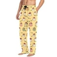thumbnail image 2 of FORMRS Mens Pajama Pants with Pockets Cotton Sleepwear Lounge Bottoms Sizes S-2XL, Yellow Christmas Cat Pattern, 2 of 7