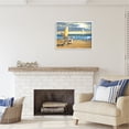 thumbnail image 2 of Stupell Industries Surfboard & Beach Waves Nature Painting White Framed Art Print Wall Art, 30 x 24, 2 of 8