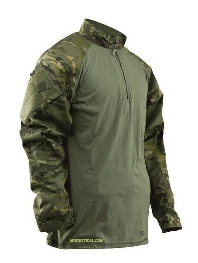 Tru-Spec Men's T.R.U. 1/4 Zip Combat Shirt, Multicam Tropic, X