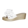 thumbnail image 6 of Eltusu Women Wedge Slide Sandals, Open Toe No Slip Soft Bottom Fashion Ladies Shoes White Size 9.5, 6 of 9