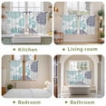 thumbnail image 6 of Turquoise Coastal Turtle Kitchen Curtains, Ocean Coral Nautical Light Filtering Window Curtain Panels, 2Pcs Rod Pocket Window Treatments Set for RV Dining Room Study Room 42x45 Inches, 6 of 9