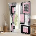 thumbnail image 3 of Manfei Pink Square Black Out Curtains for Adult, Abstract Ombre Curtains Pack of 2 (42x63 Each), Modern Fashion Style Bedroom Curtains, Curtains and Drapes Home Decor, 3 of 6