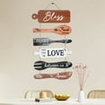 thumbnail image 3 of Lzvxtym Dining Room Decoration,Wooden Bless Hanging Wall Sign,Bless the Food Before Us Farmhouse Kitchen Wall Decor,Multicolor,21.6" x 11.8", 3 of 11
