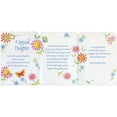 thumbnail image 2 of Designer Greetings Sparkling Glitter Flowers and Butterfly Die Cut Z-Fold Birthday Card for Daughter, 2 of 2