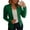 Green, variant on Cropped Blazers for Women Plus Size Fall Winter Long Sleeve Solid Color Suit Jacket Slim Fit Mint Green
