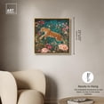 thumbnail image 5 of Tigris in a Floral Haven Canvas Chinoiserie Art by Art Remedy, Gold Frame, 24" x 24", 5 of 7
