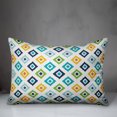 thumbnail image 2 of Creative Products Multi Color Diamonds Green Blue 14x20 Indoor / Outdoor Pillow, 2 of 2