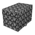 thumbnail image 1 of Abstract Surreal Dog Crate Cover, Monochrome Style Leopard Face and Skin Design Triangular Shapes, Easy to Use Pet Kennel Cover for Dogs, 35" x 23" x 27", Charcoal Grey White, by Ambesonne, 1 of 6