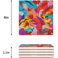 thumbnail image 3 of XDDJA Flamingo Set of 8 Coaster for Drinks, Absorbent Ceramic Stone Coasters Cup Mat with Cork Base for Home Kitchen Room Coffee Table Bar Decor, 3 of 4