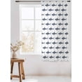thumbnail image 3 of Sheer Curtains 63 Inch Length, Blue Grey Sharks Semi Sheer Curtains Light Filtering Window Treatment, Modern Coastal Ocean Animals Privacy Voile Drapes for Living Room Bedroom 52x63 Inch, 3 of 7