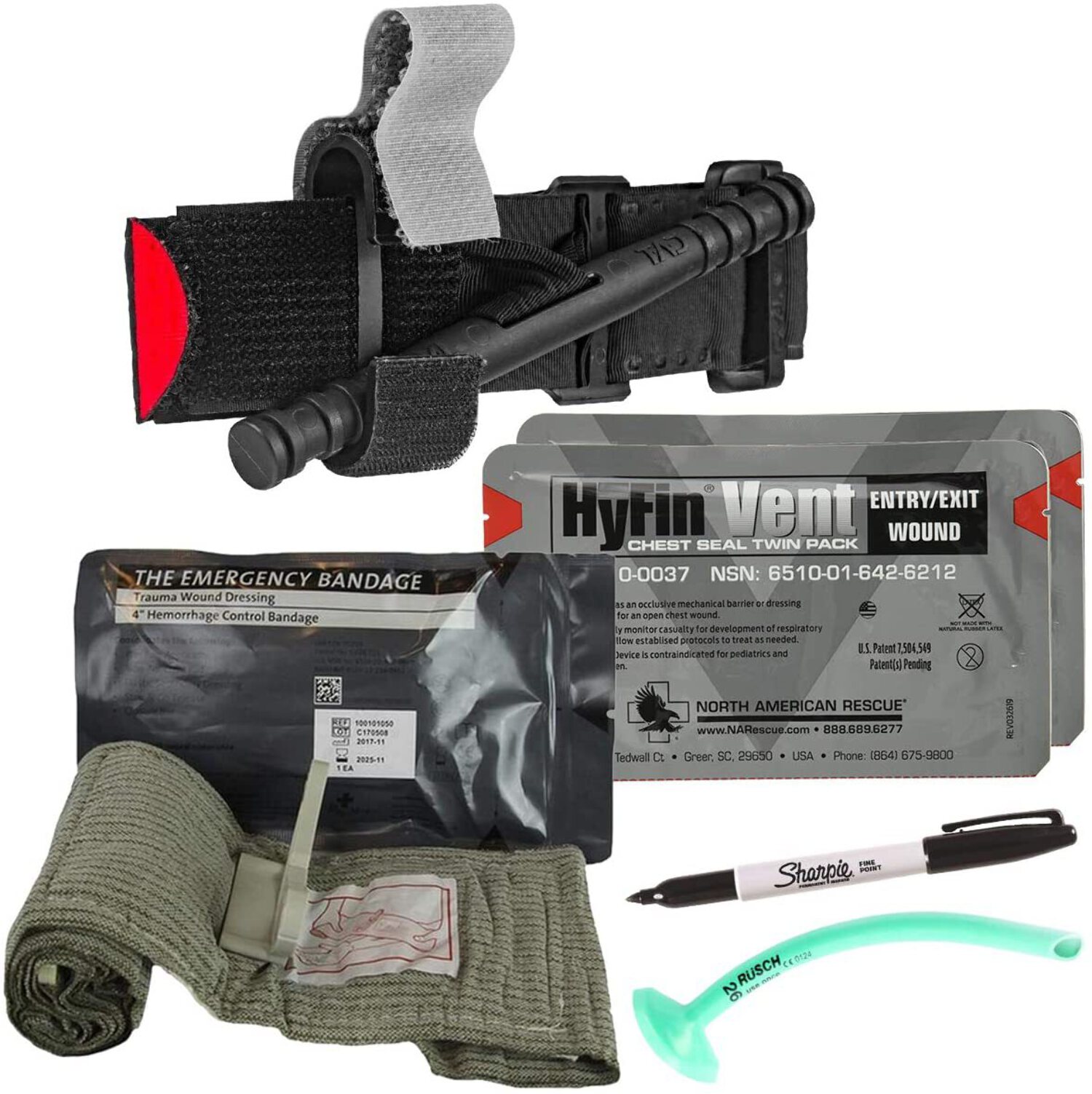 Scherber Fully-Stocked Premium First Responder Bag | Large Professional EMT/EMS Trauma & Bleeding Medical Kit