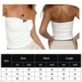 thumbnail image 2 of Parte Superior Del Tubo Tops de tubo cortos de ganchillo Top sin mangas con lazo europeo sin mangas (Blanco S) Ygjytge para Mujer Blanco T XL, 2 of 9