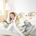 thumbnail image 4 of Castle Fairy Cartoon Elephants Giraffe Queen Comforter Set,Wildlife Bedding Comforter Set, 4 of 8