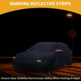 thumbnail image 3 of Unique Bargains 1 Pc Universal Car Cover Waterproof All Weather Automotive Outdoor Anti-UV Sun Rain Protection 190T-PU Navy Blue Fit for Sedan Length 165" to 177", 3 of 6