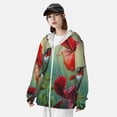 thumbnail image 3 of Daiia Hummingbird Floral Paradise UPF 50+ Sun Protection Hoodie Jacket Lightweight Long Sleeve Sun Shirt for Women Men with Pocket Hiking Outdoor-X-Large, 3 of 7