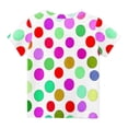 thumbnail image 4 of Zpanxa T-Shirts pour Tout-Petites Fille à Pois Col Rond Manches Courtes Haut Décontracté Polyester Spandex 5-6 Ans, 4 of 5