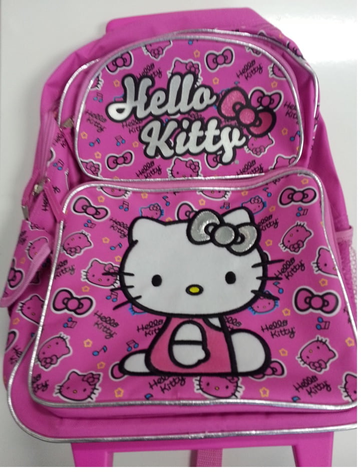 Hello Kitty Large Rolling Backpack Hello Kitty Pink Star School