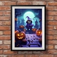 thumbnail image 2 of DIY 5D Diamond Painting Kit Adult Diamond Painting "Halloween Pumpkin Lantern Moon Castle Funny Man" Full Diamond Crystal Rhinestone Embroidery Craft Kit Home Wall Decor Gift, 2 of 6