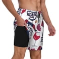 thumbnail image 2 of Balery Red Wine Glass Bottle Bañador para hombre, shorts de playa de secado rápido con entrepierna y forro de compresión-X-Large, 2 of 6
