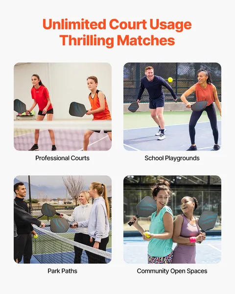 T700 Carbon Fiber Pickleball Paddle with Honeycomb Core Enhanced Power Control Spin Professional Racket for Adults Blue