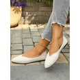 thumbnail image 1 of Spring/autumn Fashionable Black Ladies Flat Pointed Toe Shoes, Versatile, 1 of 4