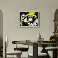 thumbnail image 2 of Nawypu  Framed Canvas Wall Art Monkey with Banana Print Graffiti &amp; Street Art Famous People Pop Art Modern Urban Multicolor for Living Room, Bedroom, Office, 2 of 4