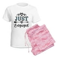 thumbnail image 6 of CafePress - Just Engaged Engagement Pajamas - Women's Short Sleeve Print T-Shirt and Pants Light Cotton Pajama Set, 6 of 7