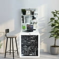 thumbnail image 3 of Gymax Table Murale Pliable Bureau Convertible avec Tableau Noir/tableau Noir Blanc, 3 of 10