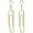 Gold, variant on Stainless Steel Paper Clip Style Party Statement Dangle Earrings