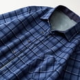 thumbnail image 5 of PEASKJP Mens Shirts Men's Slim-Fit Long-Sleeve Button Down Plaid Flannel Shirt,Blue XXXL, 5 of 8
