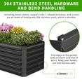 thumbnail image 3 of 2PCS Outdoor Metal Raised Garden Bed,6x3x2ft Planter Box for Vegetables,Flowers,Herbs w/269 Gallon Capacity,Black, 3 of 9