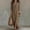 Earthy Yellow, variant on Women's Summer Cotton Linen Pleated 3/4 Sleeve Split Maxi Shirt Dress Casual Loose V-Neck Flowy Floor Length Dresses Element Womens Dress Trendy 2026 Green M