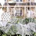 thumbnail image 2 of Halloween Spider Web and Halloween Spider, Halloween Decor Set, 29.5in Black Spider,10.8ft White Spider Web,20g Spider Silk,2pcs Small Plastic Spiders for Halloween Outdoor Patio Lawn Yard Decor, 2 of 7