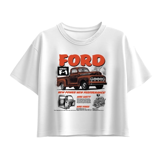 Ford - 52 F1 Truck Girls' Short Sleeve Boxy Graphic T-Shirt