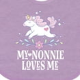 thumbnail image 4 of Inktastic Nonnie Loves Me Granddaughter Unicorn Girls Baby Bib, 4 of 4