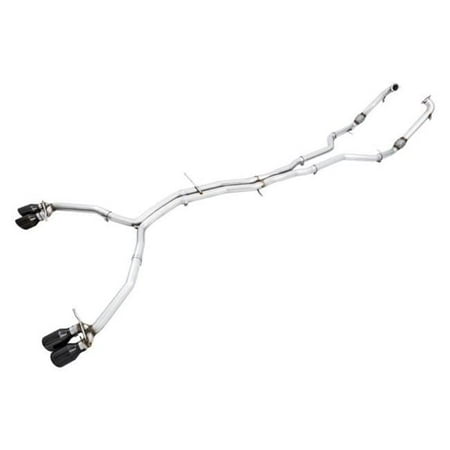 Non-Resonated Track Edition Exhaust with Black 102 mm Tips for Audi B9 S4