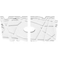thumbnail image 2 of 18"W x 12"H x 3"ID x 6 1/4"C x 1"P Novo Architectural Grade PVC Contemporary Ceiling Medallion, Two Piece, 2 of 11