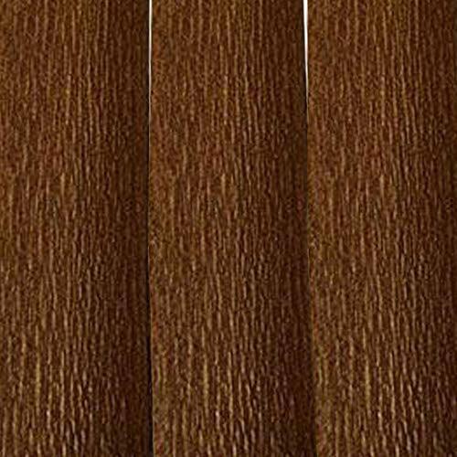 Just Artifacts Premium Crepe Paper Rolls Set of 3, Color: Chocolate 8ft Length/20in Width 