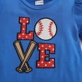 thumbnail image 5 of Kaprioy Toddler Baby Girl Summer Outfit Baseball Embroidery Short Sleeve T-Shirt Plaid Ruffle Shorts Set Little Girls Clothes, 5 of 7