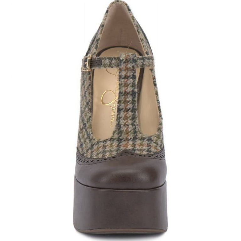 Jessica Simpson Selventa Slumber Brown Mary Jane Block Heel