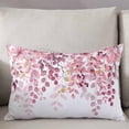 thumbnail image 3 of Pink Eucalyptus Leaves Throw Pillow Covers, Summer Botanical Watercolor Soft Breathable Pillow Cases with Invisible Zipper for Sleeping, Toddler Pillowcases for Couch Bed Sofa Chair 12x20 Inches, 3 of 6
