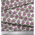 thumbnail image 2 of Soimoi Poly Georgette Fabric Leaves & Floral Block Decor Fabric Printed Yard 42 Inch Wide, 2 of 3