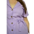 thumbnail image 4 of Vestido camisero de lino Talla extra Roman Fashion modelo 0352 lila, 4 of 6
