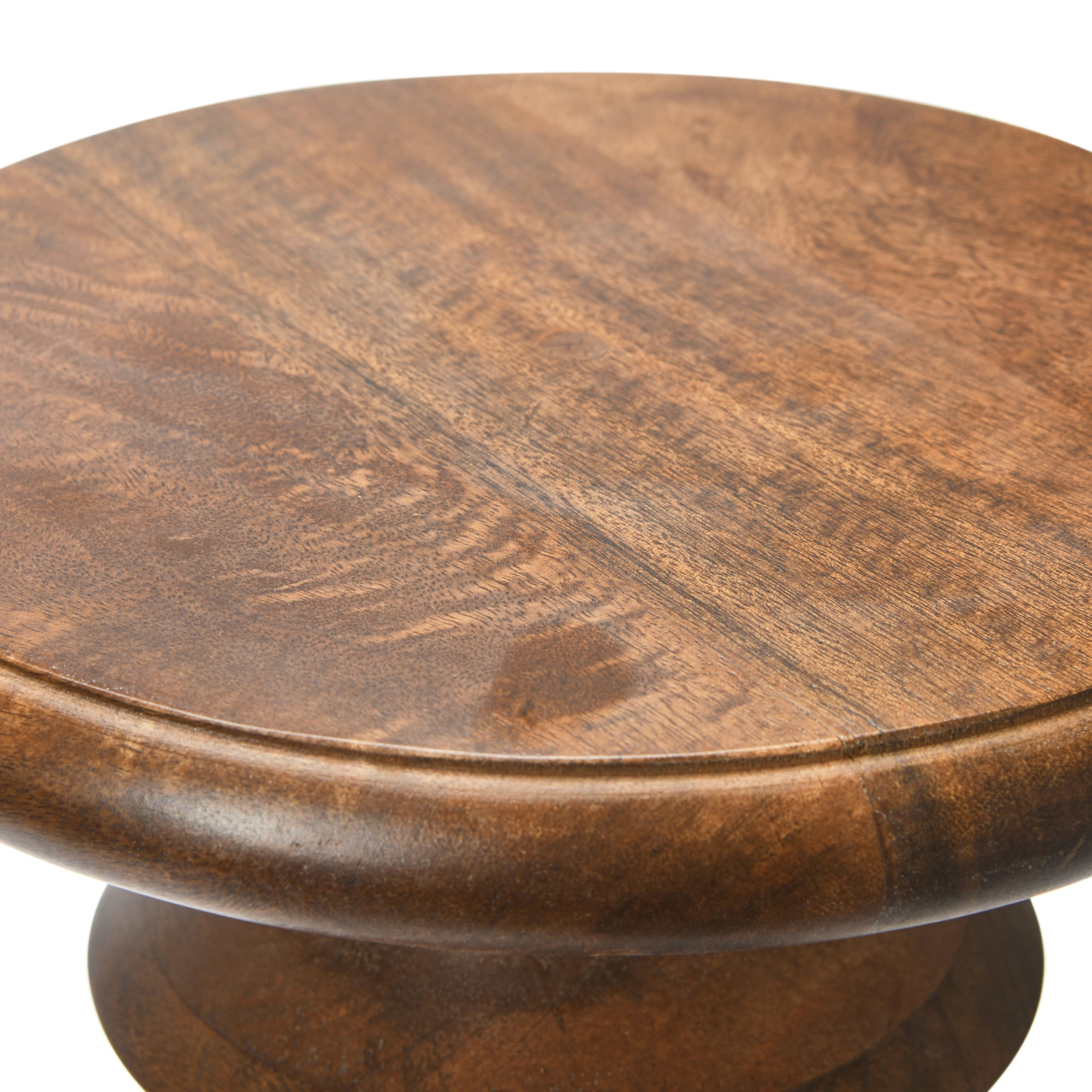 Creative Co-Op Berns Mid Century Modern Solid Wood End Table or Stool, Classic Walnut Finish