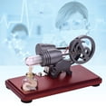 thumbnail image 4 of Retro Style Hot Air Stirling Engine Motor Model Dollar Flywheel Design Educational Toy Electricity Generator with Colorful LED Light String DIY for Teacher Student Teens Children Adult, 4 of 7